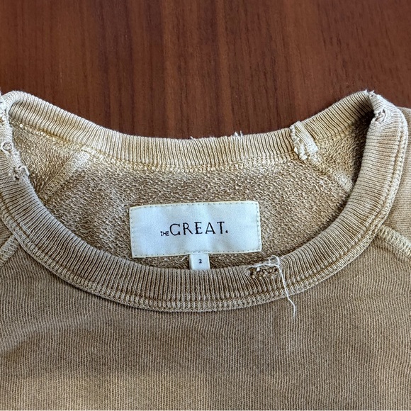 The Great College Sweatshirt Beige Size 2/Medium - Picture 2 of 7